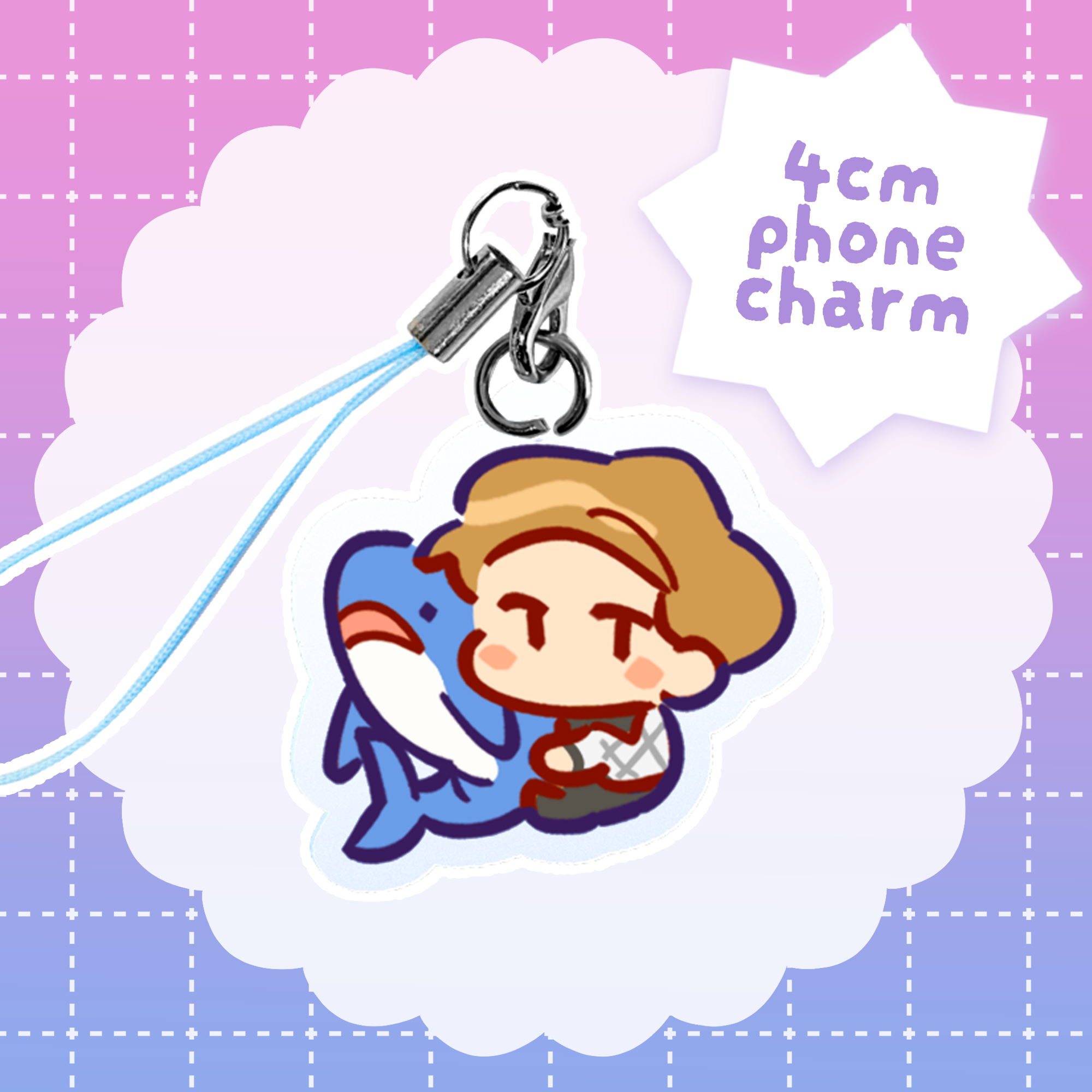 Shark Driver phone charm