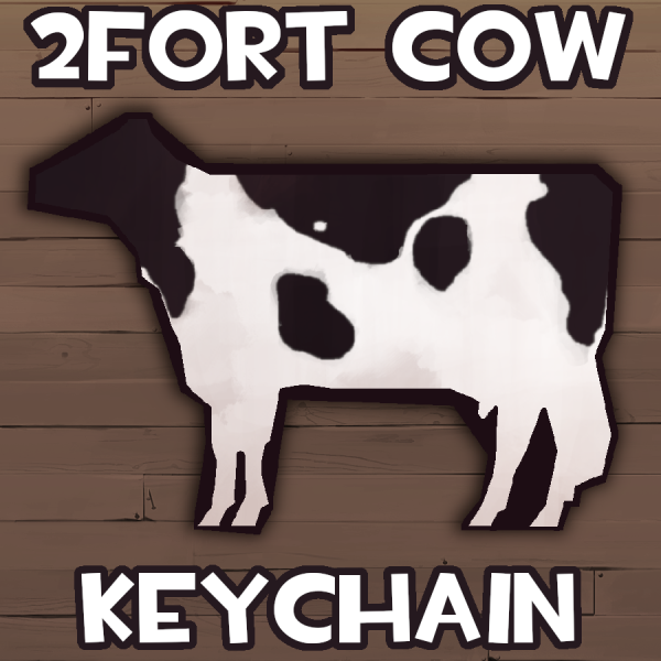 2fort Cow Keychain