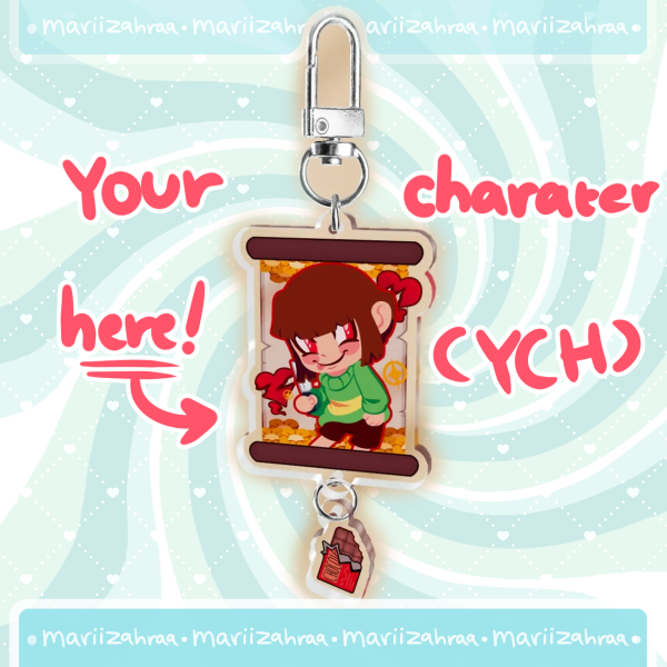 YCH Scroll Connection Acrylic Keychain