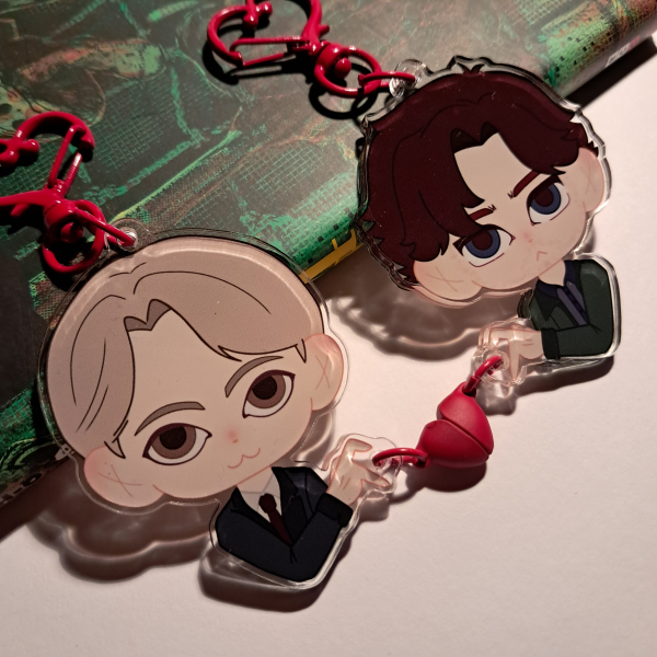HANNIGRAM, Hannibal Lecter and Will Graham, Hannibal NBC series Acrylic Magnet Keychains