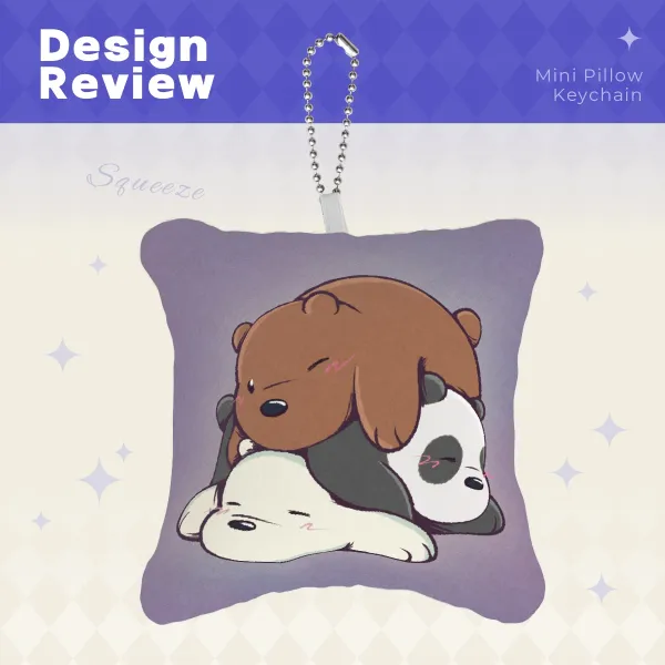 Sleepy Bears Mini Pillow Keychains