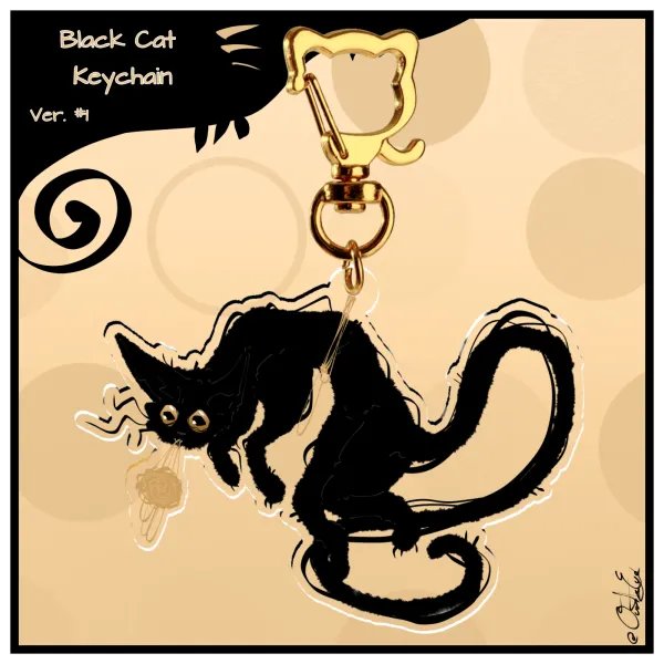 Kitty Cats - Black. Ver. #1 Keychain