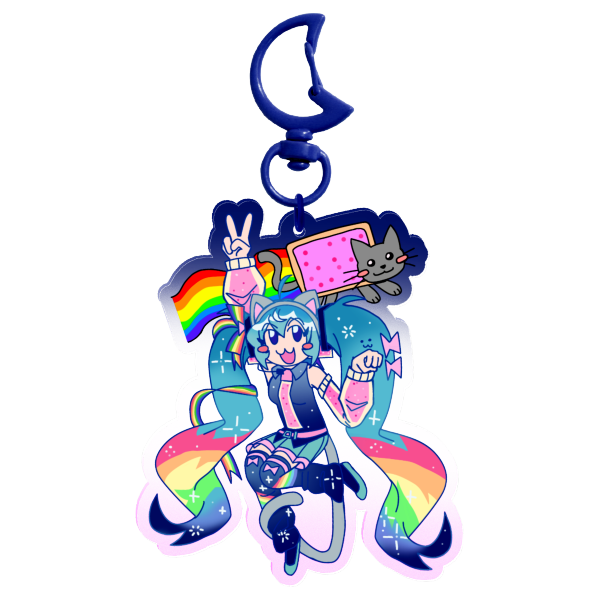 Hatsune Miku & Nyan Cat | Acrylic Keychain