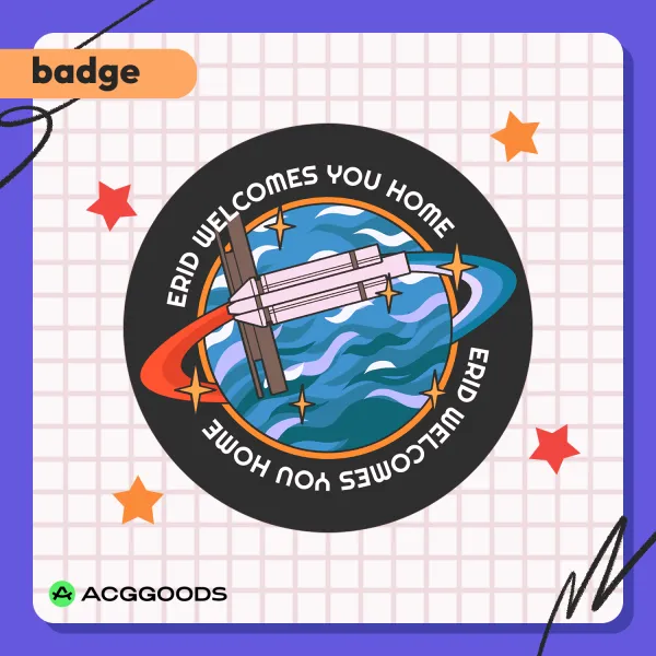 Welcome to Erid Round Glitter Badge