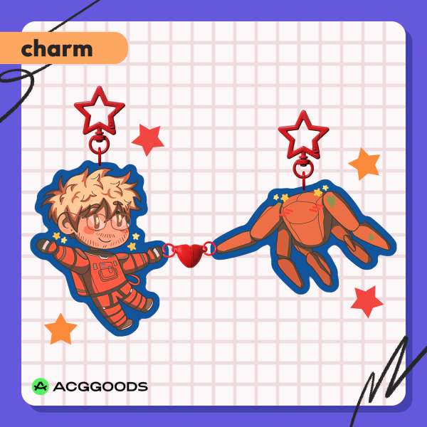 Space Grace & Rocky Magnetic Acrylic Charm