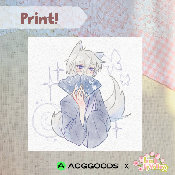 Tomoe watercolor effect Print