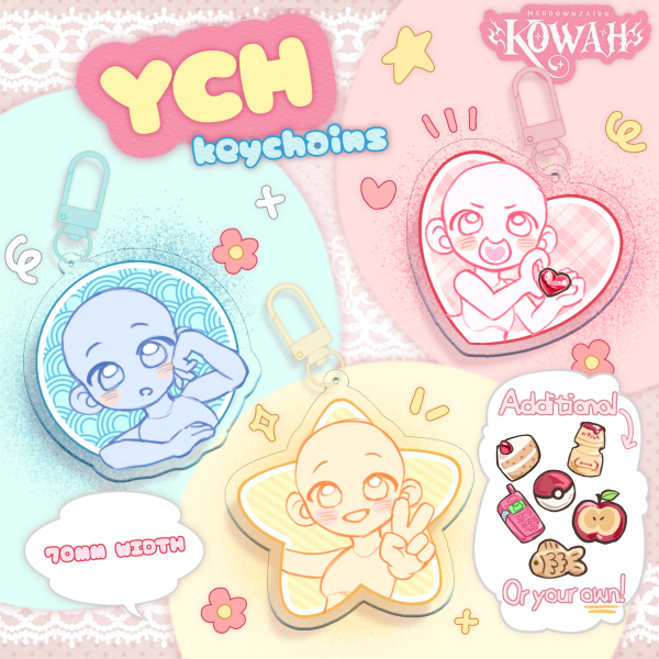 YCH Round Edge Keychains with your Favourite Shape!