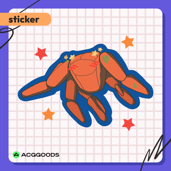 Space Rocky Die-cut Sticker with Gold Foil