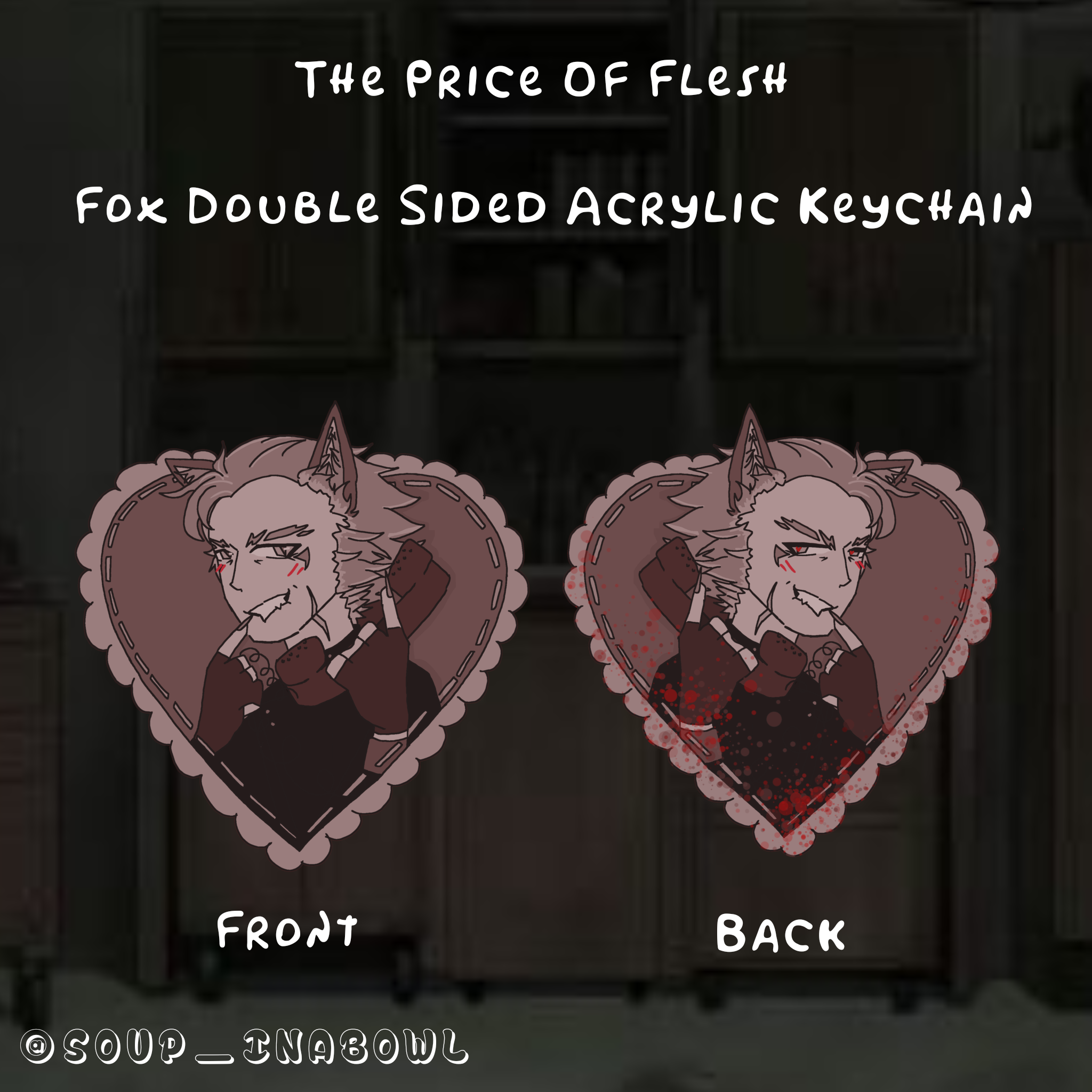 (TPoF) Fox Double Sided Full Bleed Acrylic Keychain