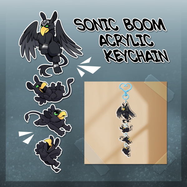Sonic Boom Acrylic Keychain