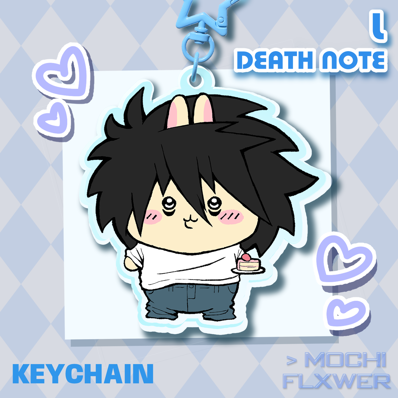 L Death Note Usagi Keychain