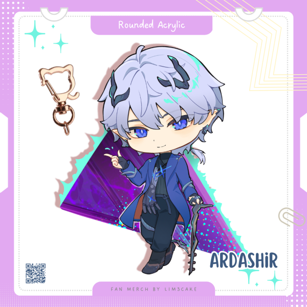 Ardashir Single-side Rounding Acrylic Keychain