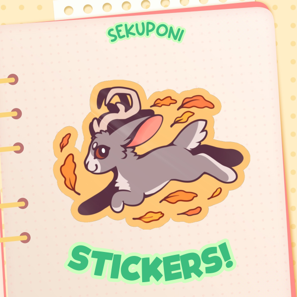 Autumn Jackalope Sticker