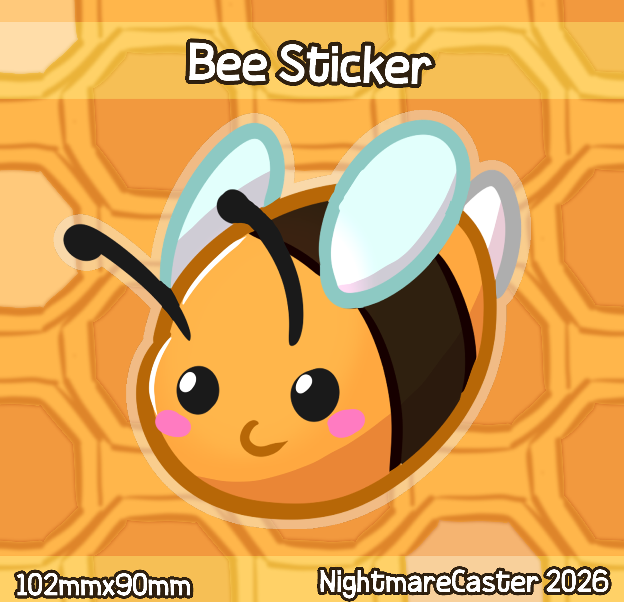 Bee Vinyl Sticker 1