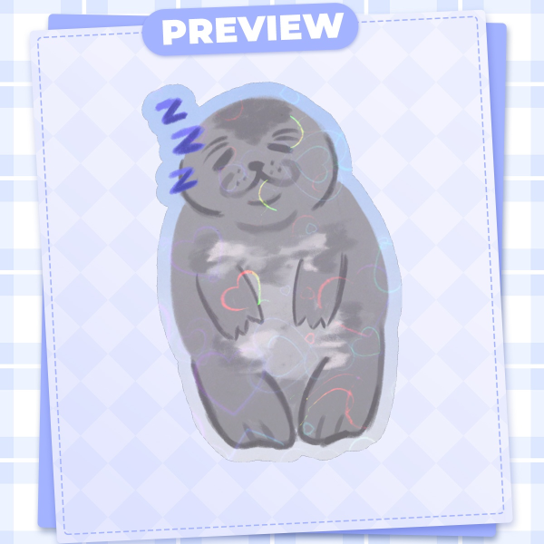 Sleepy seal Stickers