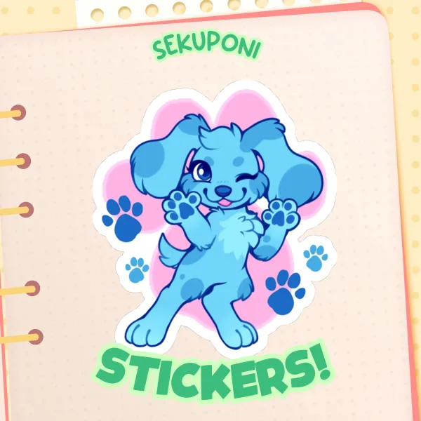 Blue Paws! Sticker
