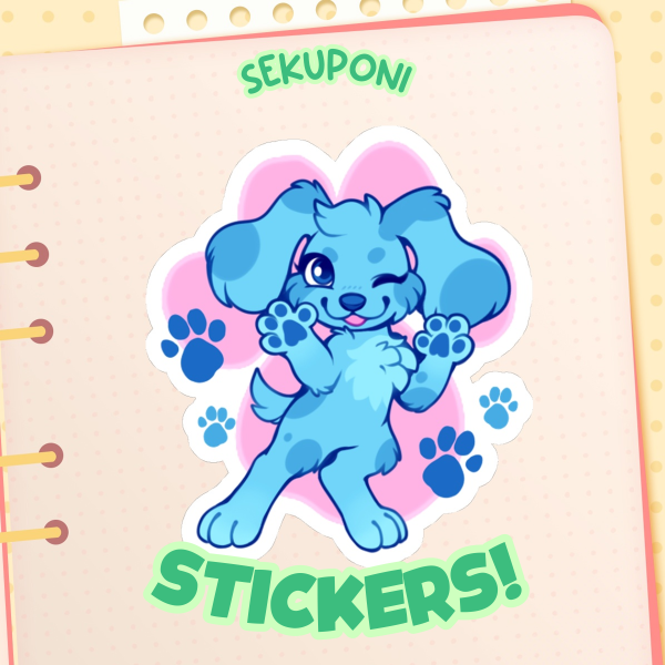 Blue Paws! Sticker