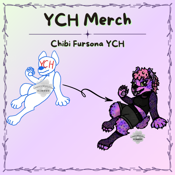 YCH Fursona chibi stickers commissions