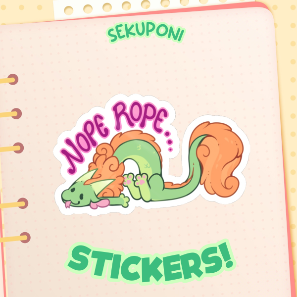 Worm Nope Rope Sticker