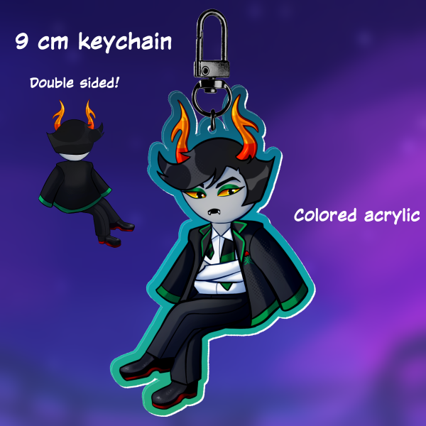 Lanque Colored Edge Acrylic Keychain