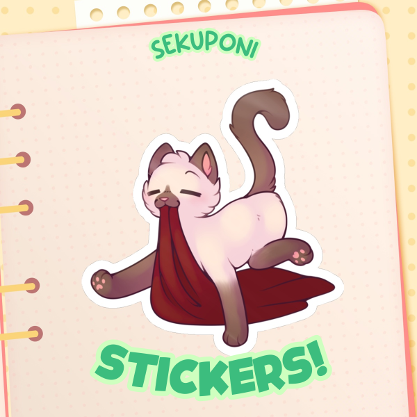 Blankie Struttin' Kitty Sticker