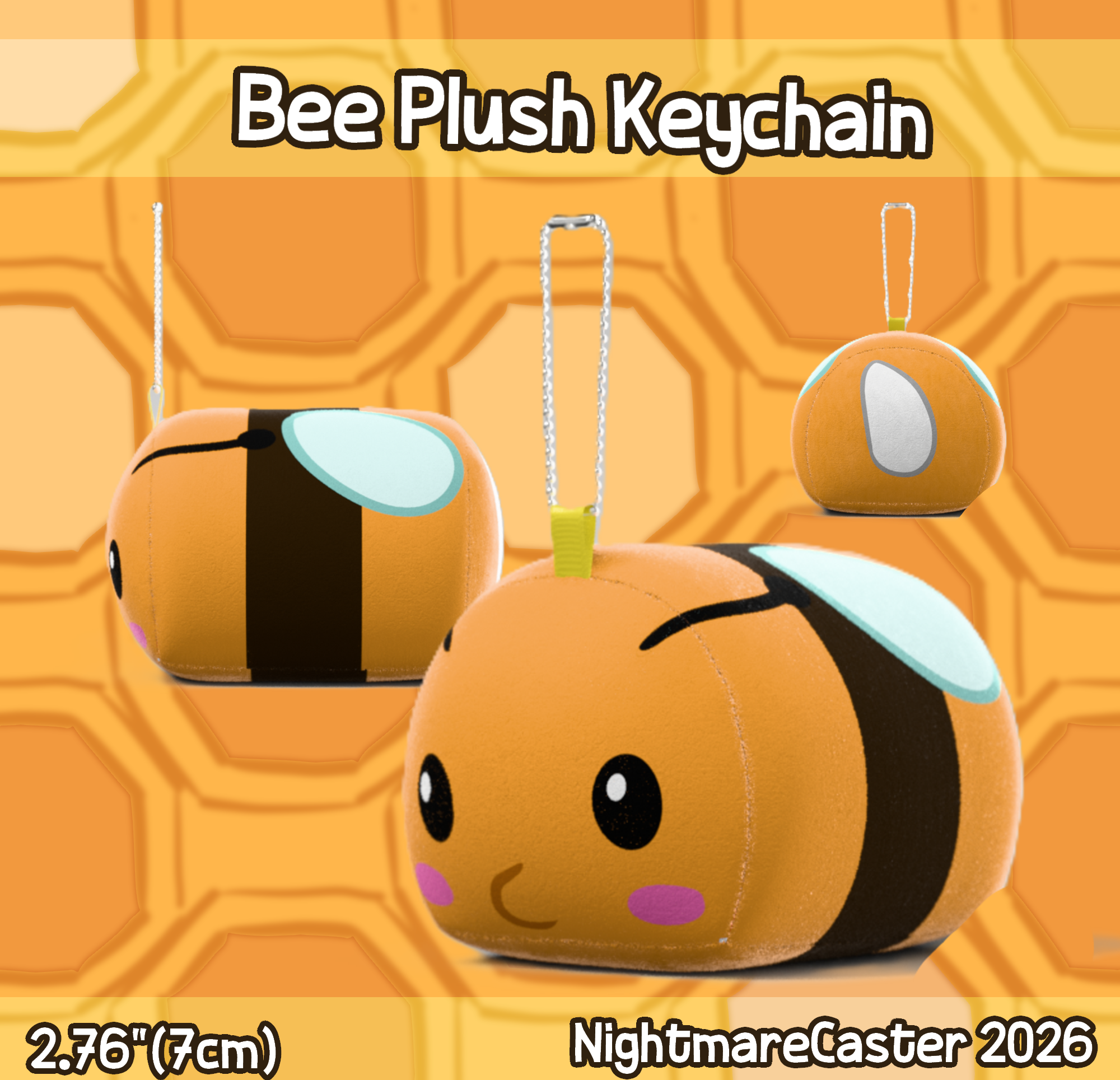 Bee Plush Keychain 1