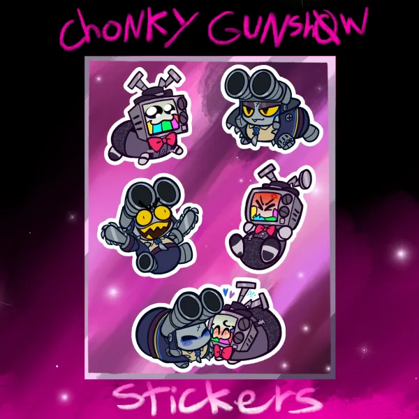 Chonky Gunshow sticker sheet