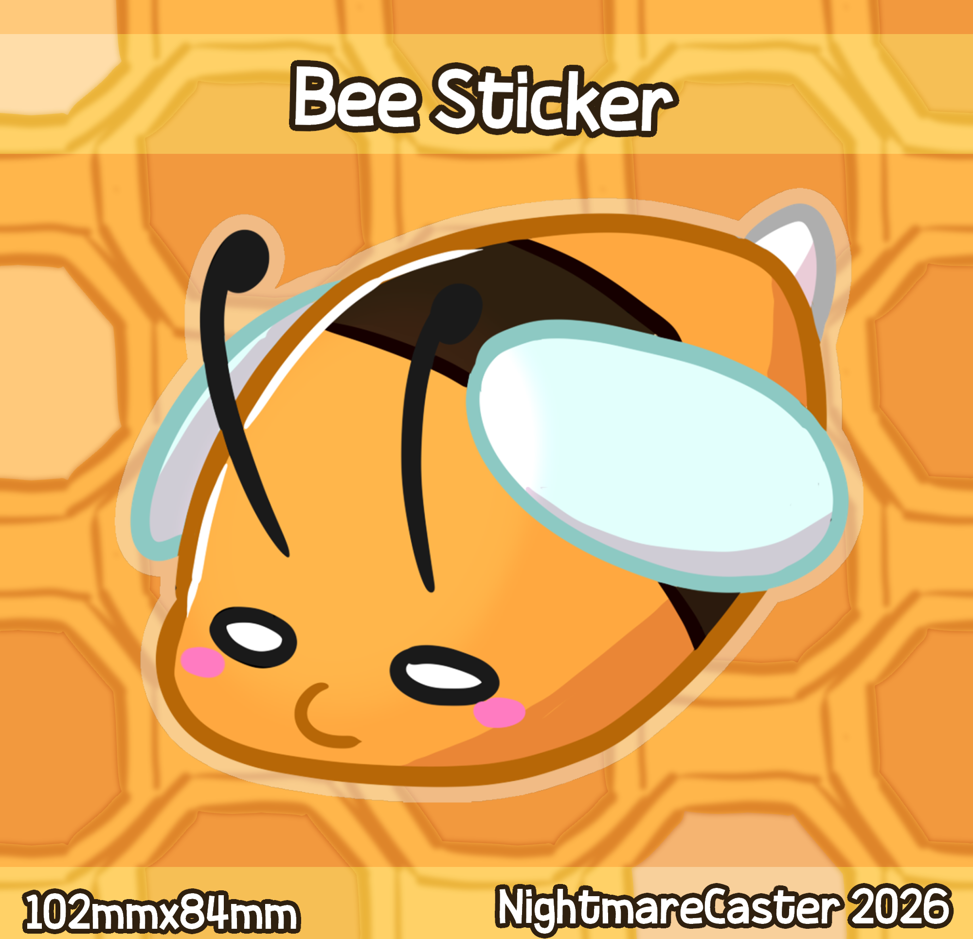 Bee Vinyl Sticker 4