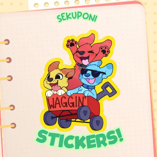 Waggin' Sticker