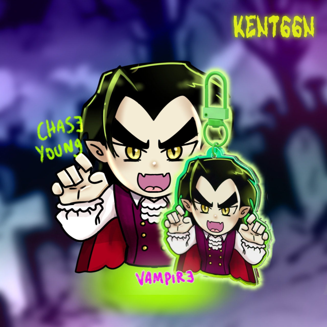 Chase vampire XS Halloween Keychain