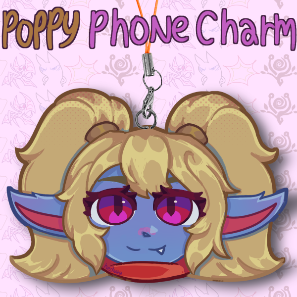 Poppy Phone Charm