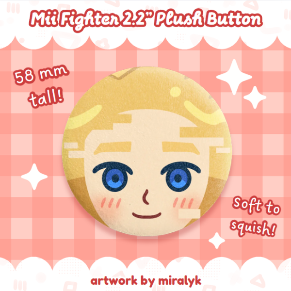 Mii Sordsman 2.2" Plush Face Button