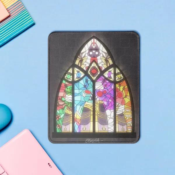 Bishops Stained Glass Square Mouse Pad