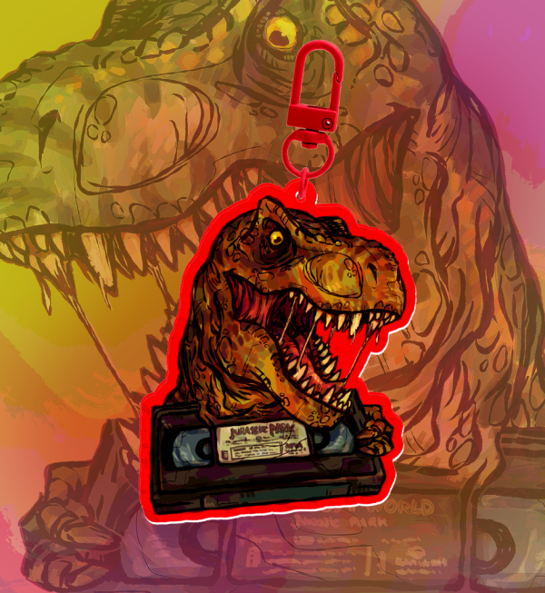 Jurassic Park -Tyrannosaurus Rex- Acrylic Ripple Keychain