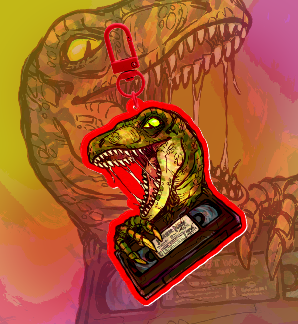 Jurassic Park -Velociraptor- Acrylic Ripple Keychain