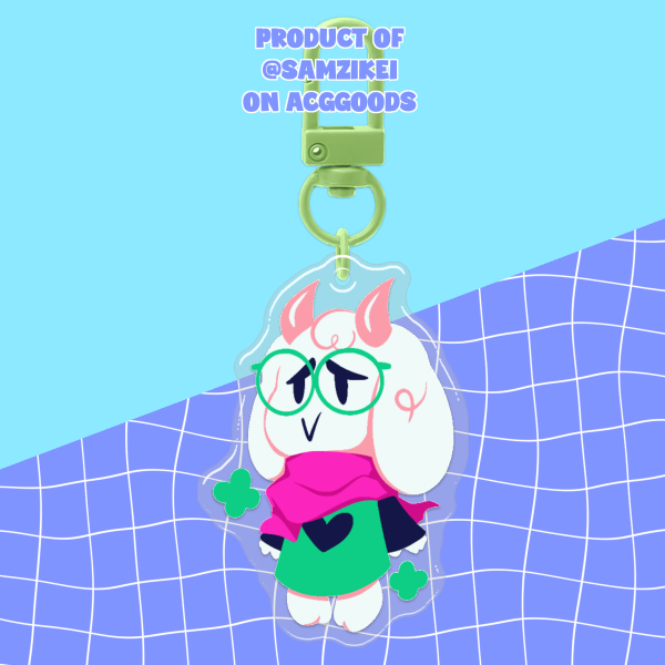 Ralsei Front Side Epoxy Keychain