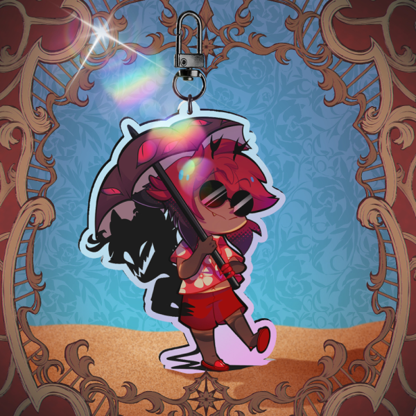 Alastor Rainbow Acrylic Keychain