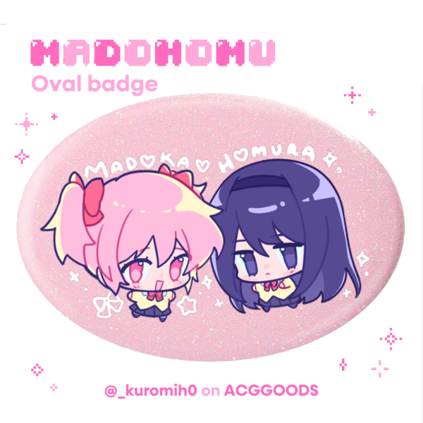 MadoHomu Oval Holographic Badge