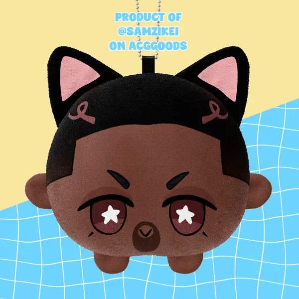 Sam Wilson Cat Mochi Face Plush Keychain