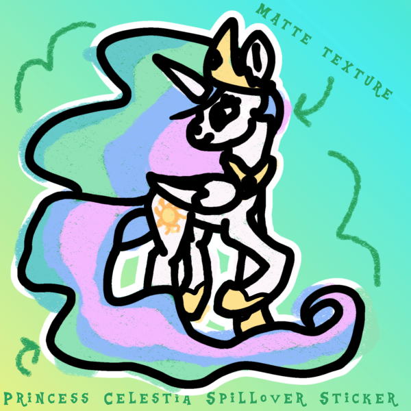 Princess Celestia Spillover Sticker
