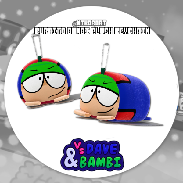 Bambi burrito Plush Keychain (Dave and bambi)