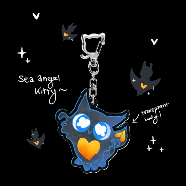 Cat Sea Angel Translucent Charm
