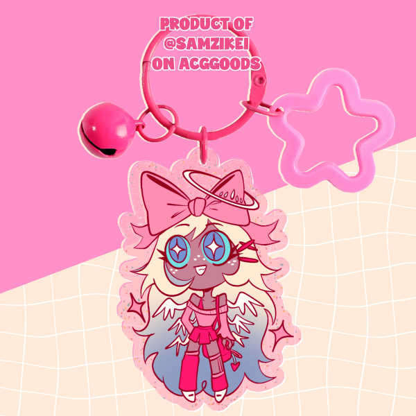 Emily Hazbin Gyaru Glitter Keychain