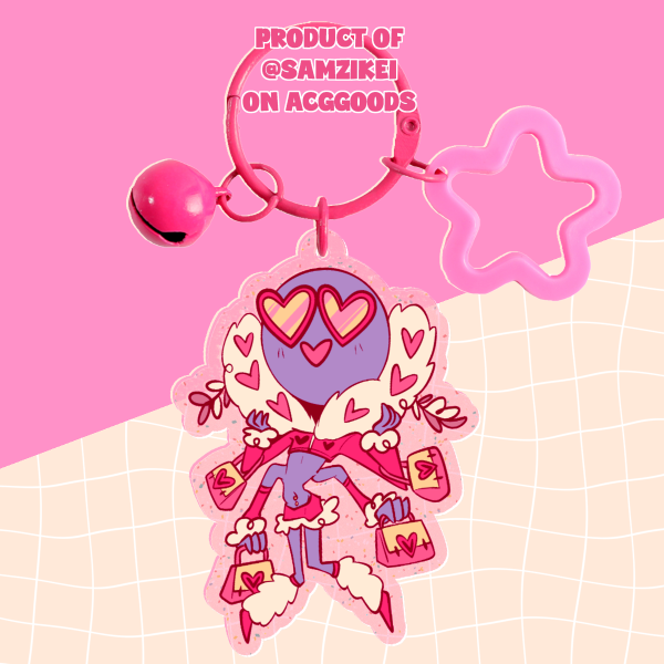 Valentino Hazbin Gyaru Glitter Keychain