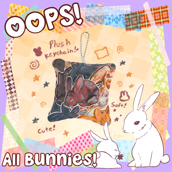 Pile O' Rabbits Pillow Keychain!