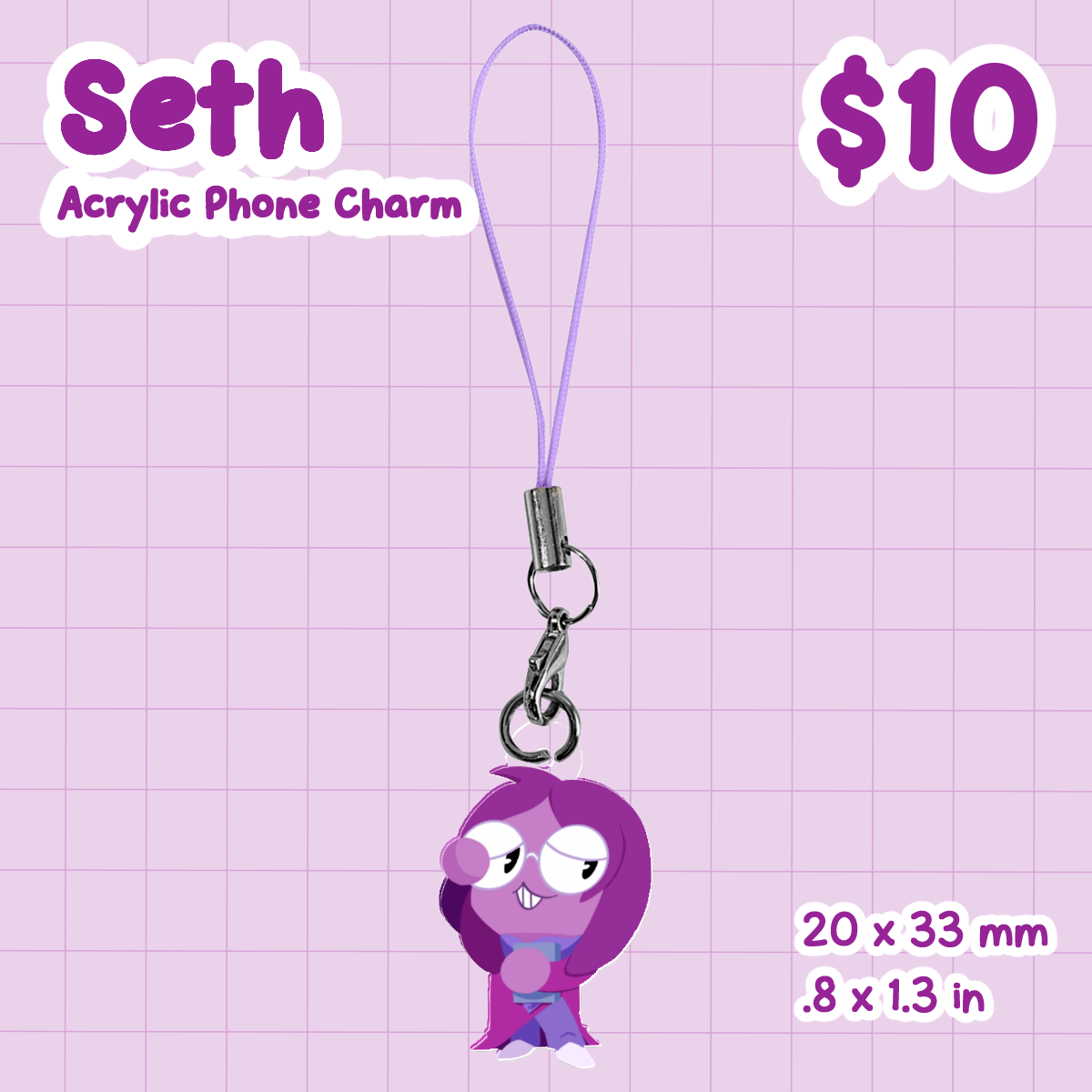 Deltarune Seth Acrylic Phone Charm