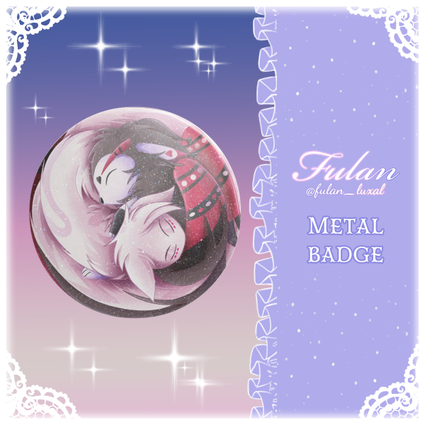 Sleepy Huskerdust Kitties ・ Badge (Pearlescent)