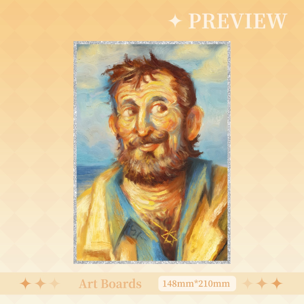 "Fisherman Robby" Art Boards With Silder-Edges