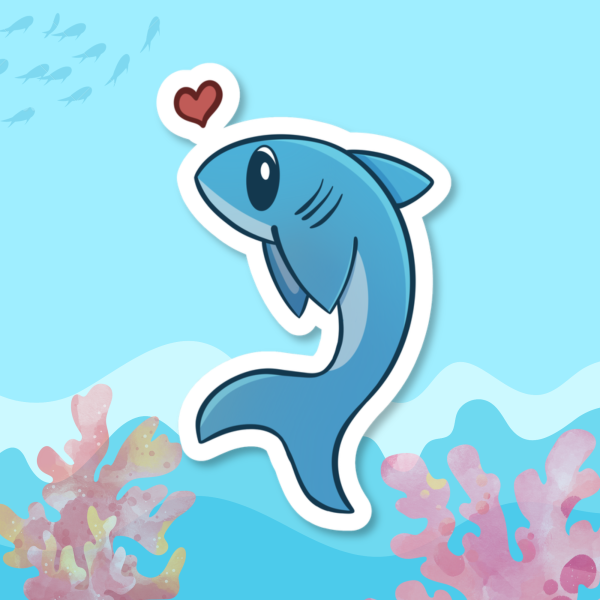 Cutie Shark Sticker