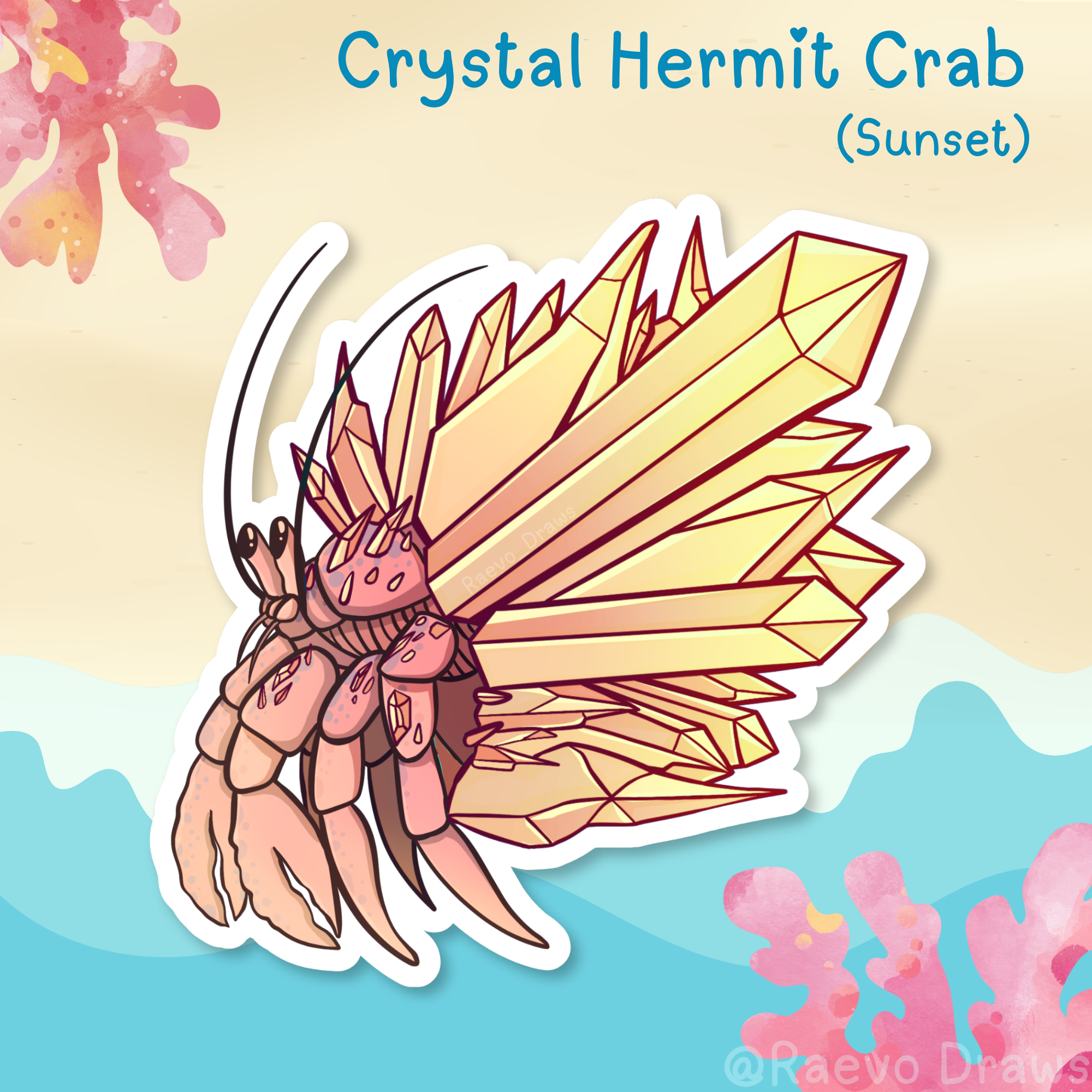Crystal Hermit Crab - Sunset